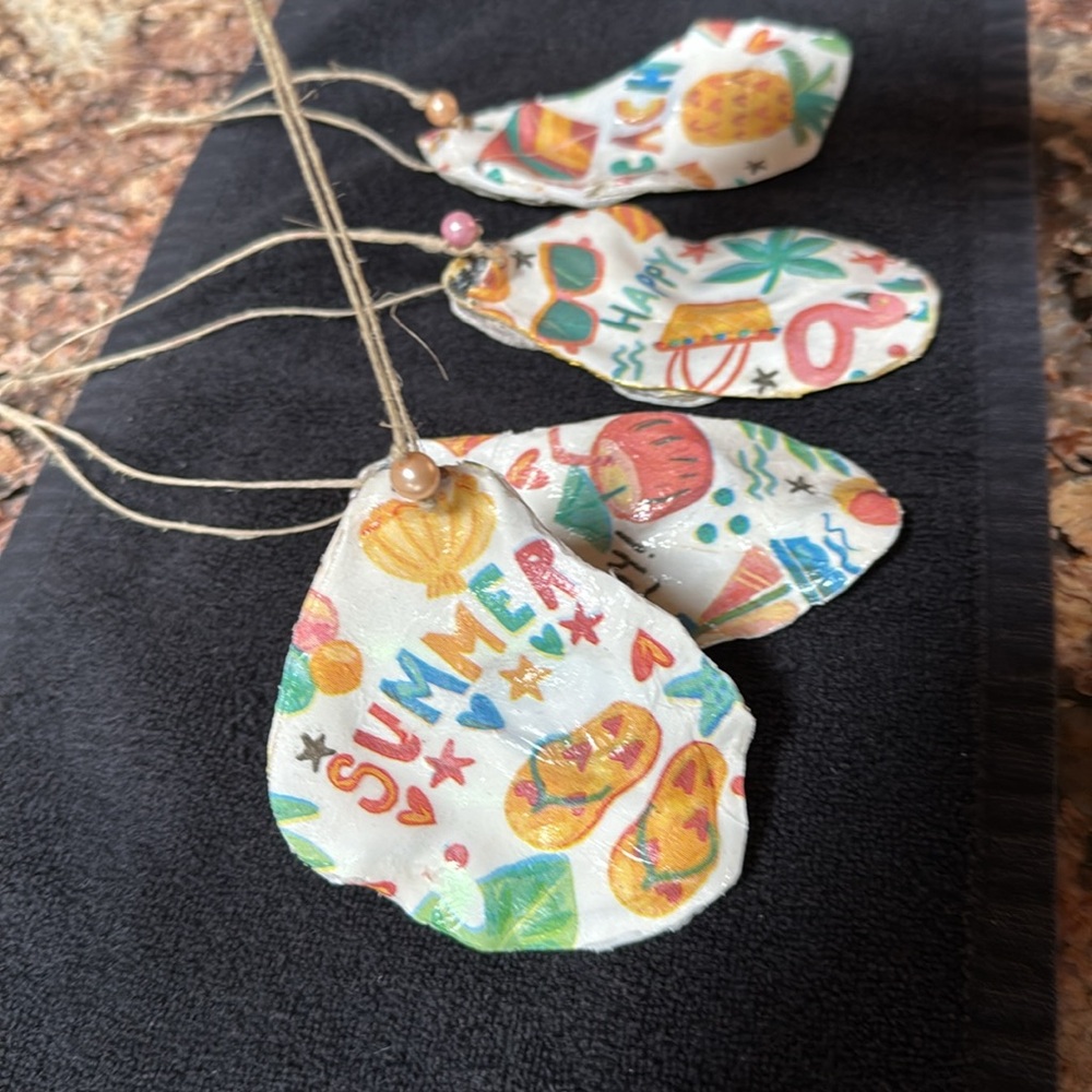 Hanging decorations for tree. Summer time fun!